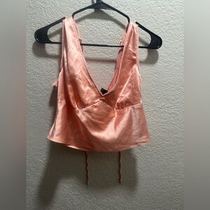 A NEW DAY NWT Pink Satin Dress with Rose Detail